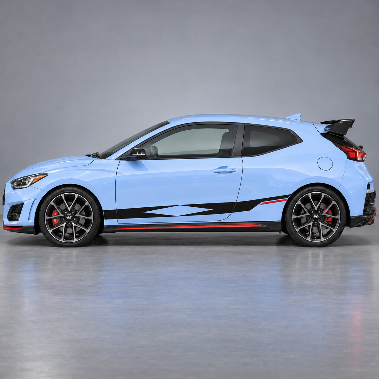 Calcomanía de vinilo lateral Diamond Kick para Hyundai Veloster N
