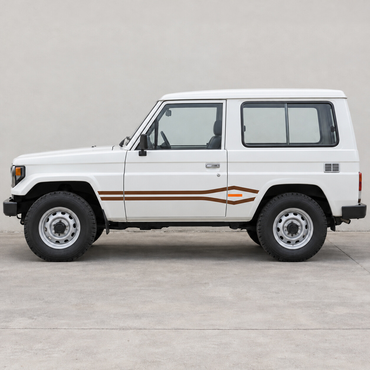 Adhesivo de vinilo con cinta bifurcada lateral para Toyota Land Cruiser BJ70 SWB 1984-1990