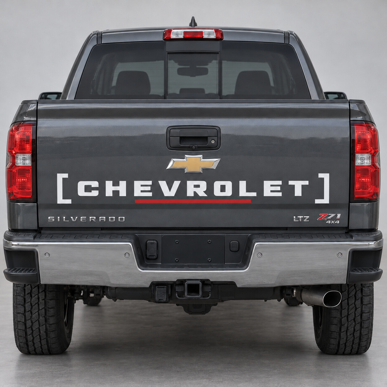 Tipo de soporte 1500 Vinilo adhesivo para portón trasero Chevrolet Silverado 2018