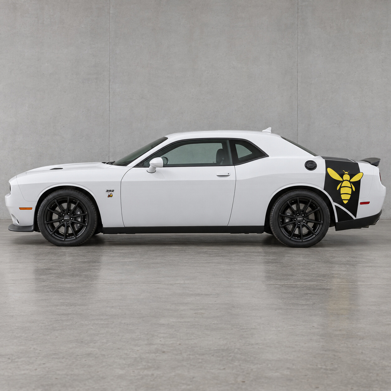 Calcomanía adhesiva de vinilo para el maletero lateral de carrocería estrecha con banda alada para Dodge Challenger 2023