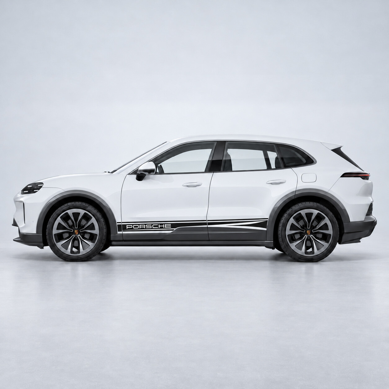 Pegatina de vinilo con franjas decorativas para paneles laterales de Porsche Cayenne Eléctrico