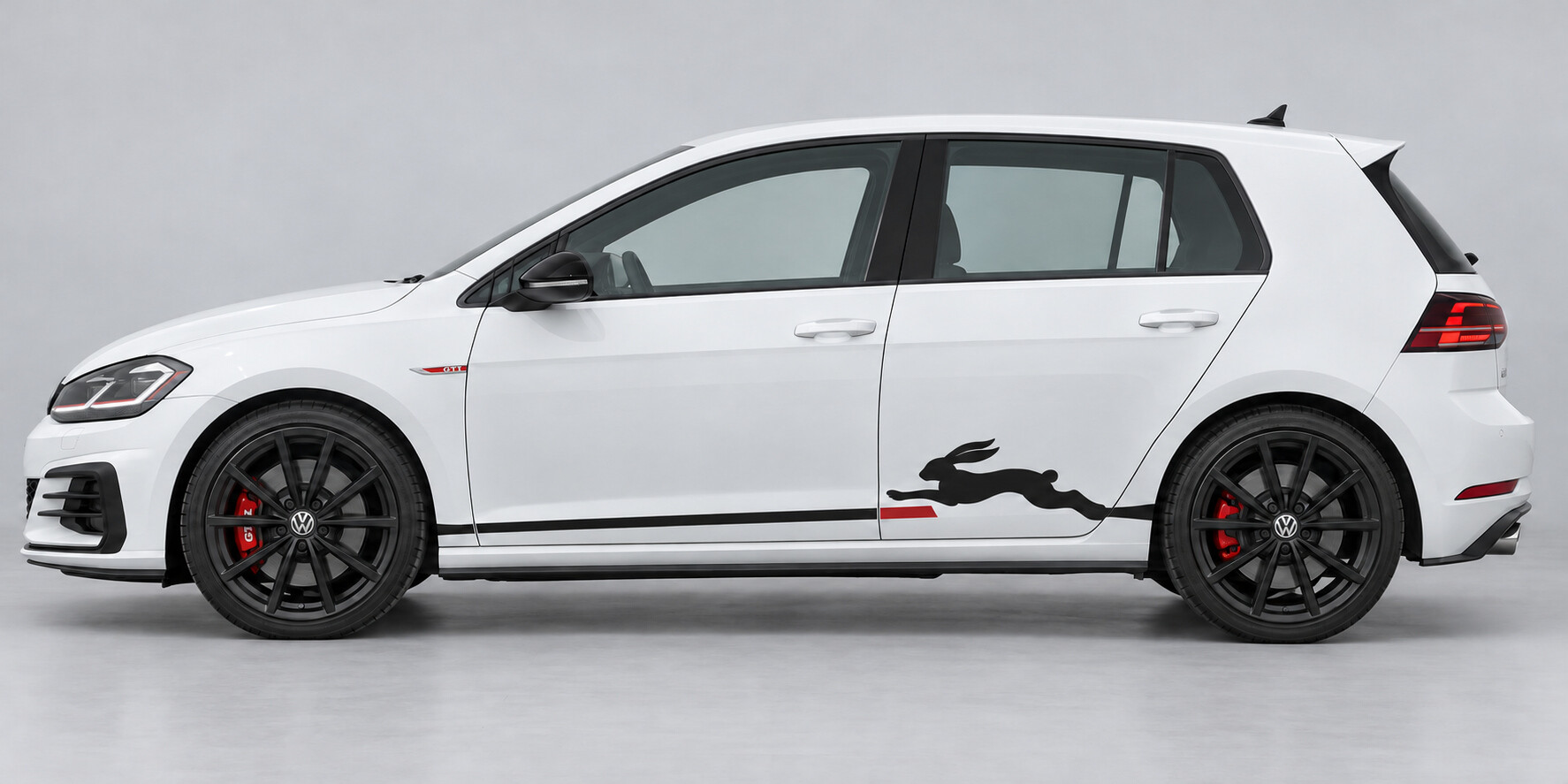 Pegatina de vinilo lateral Rabbit Leap para Volkswagen Golf GTI 2019