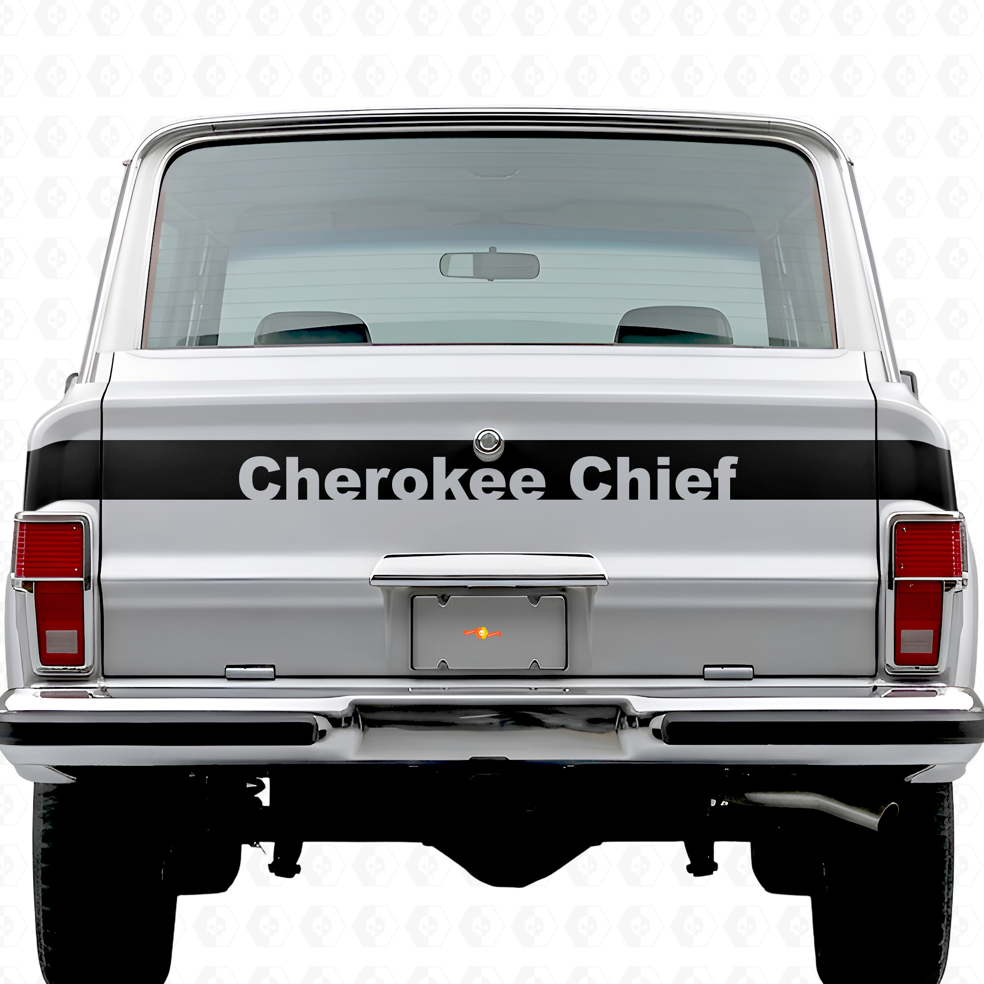 Vinilo adhesivo de franjas para portón trasero Cherokee Chief para Jeep Cherokee 1981-83