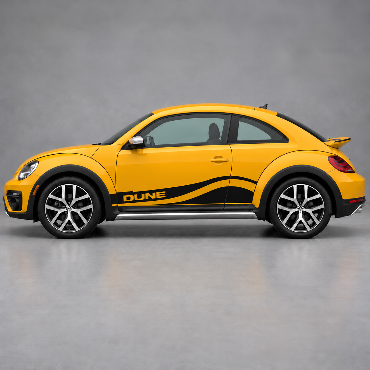 Calcomanía de vinilo de canal lateral color arena de dunas para Volkswagen Beetle 2016
