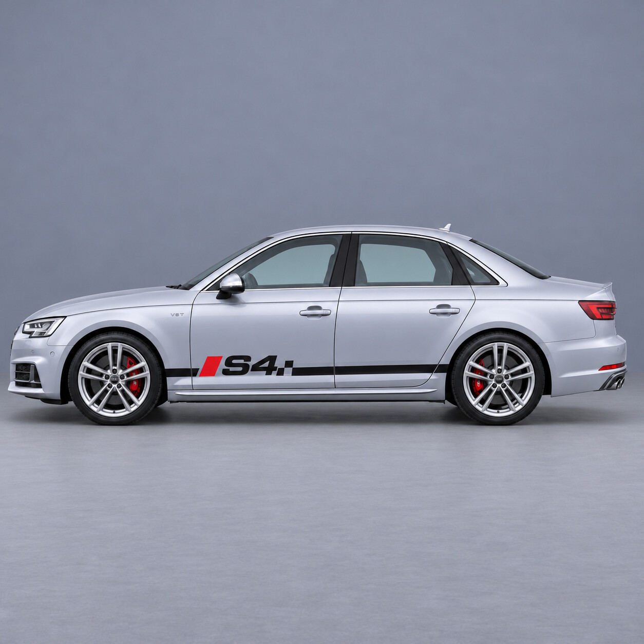 Calcomanía vinilo lateral de umbral ajedrezada para Audi S4 2018