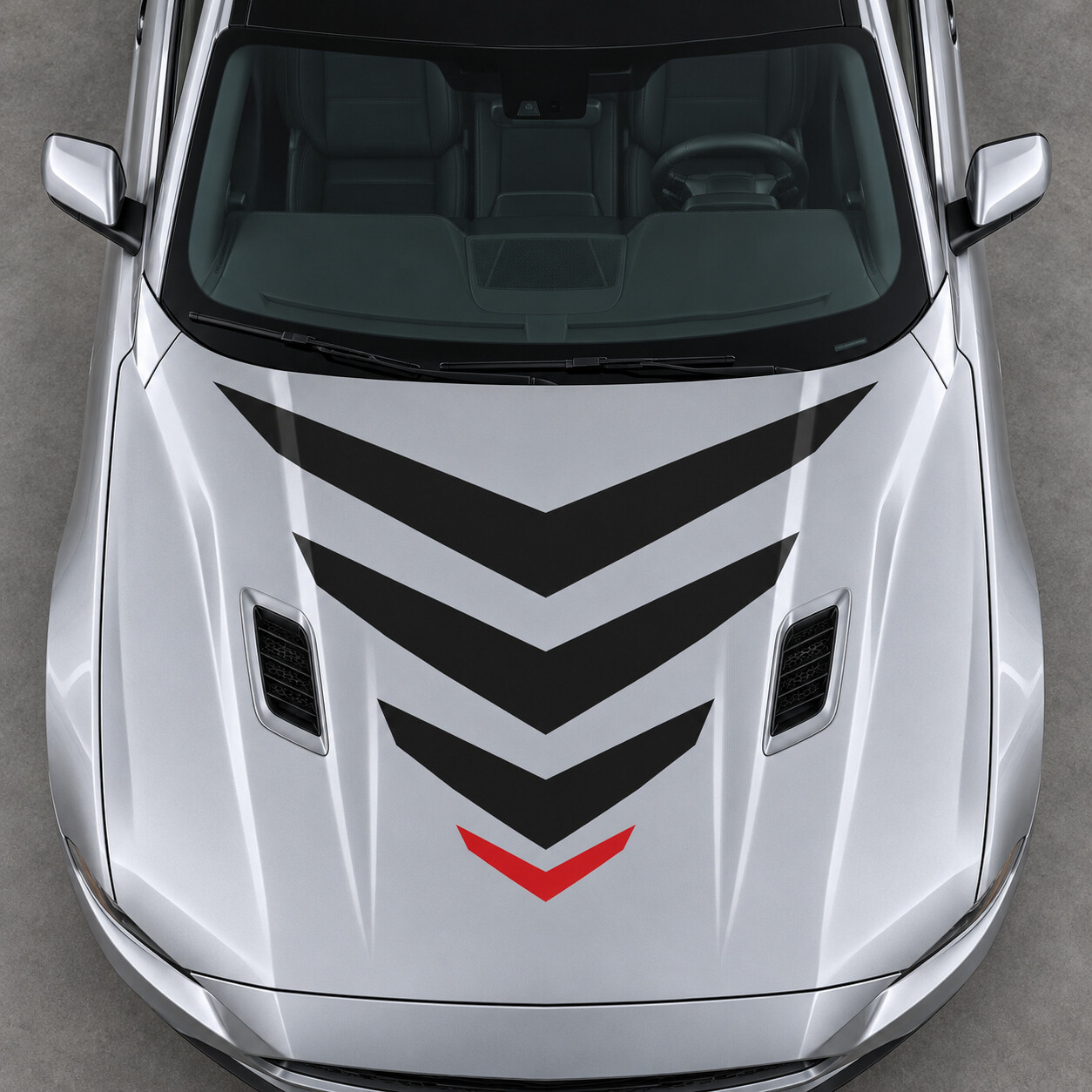 Adhesivo de Vinilo para Capó Sonic Chevron Mach 1 para Ford Mustang 2021