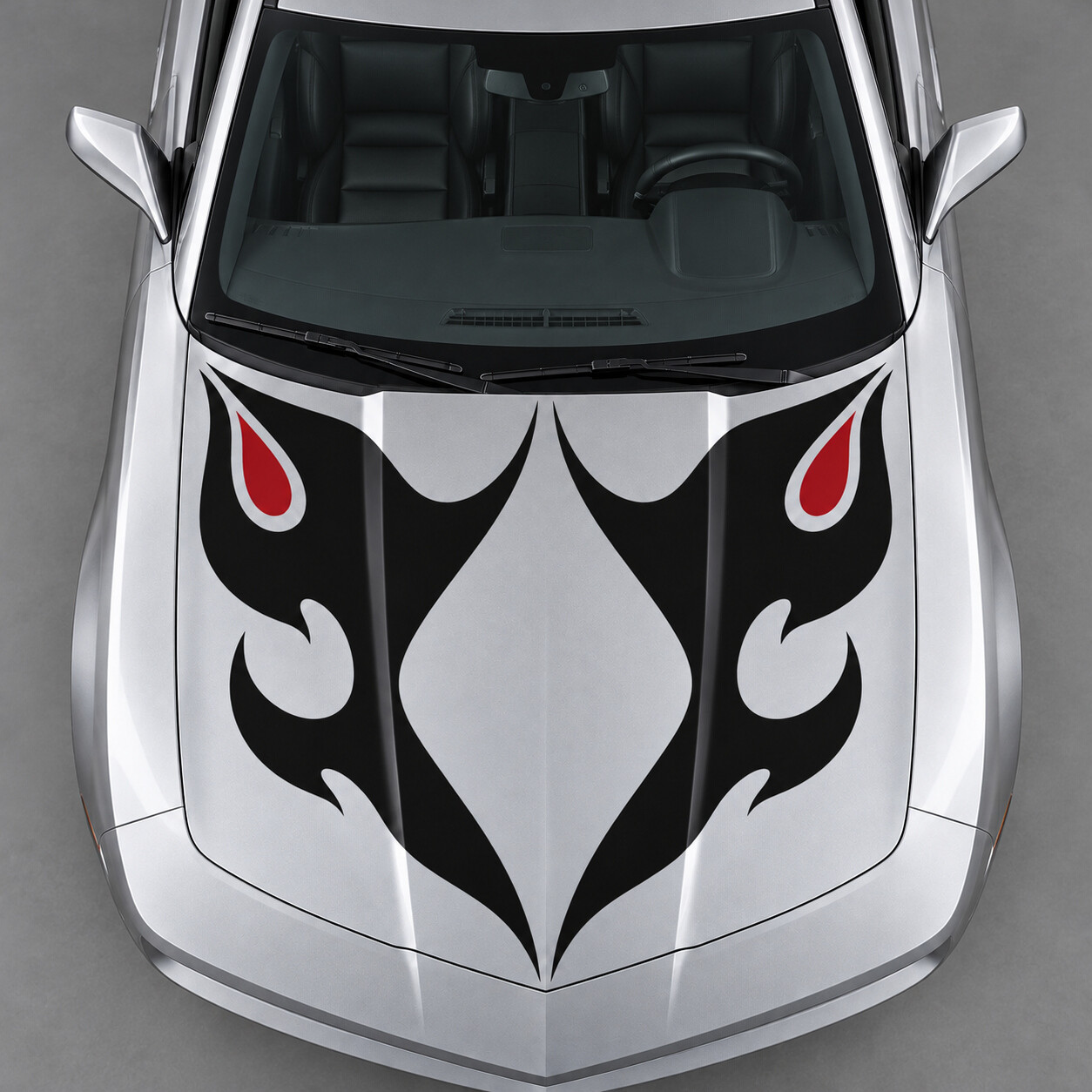 Calcomanía de vinilo para capó Twin Flame SS para Chevrolet Camaro 2013
