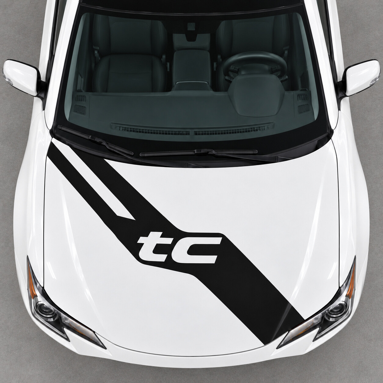 Calcomanía de vinilo para capó de carta abierta para Scion tC 2014-2016 renovación