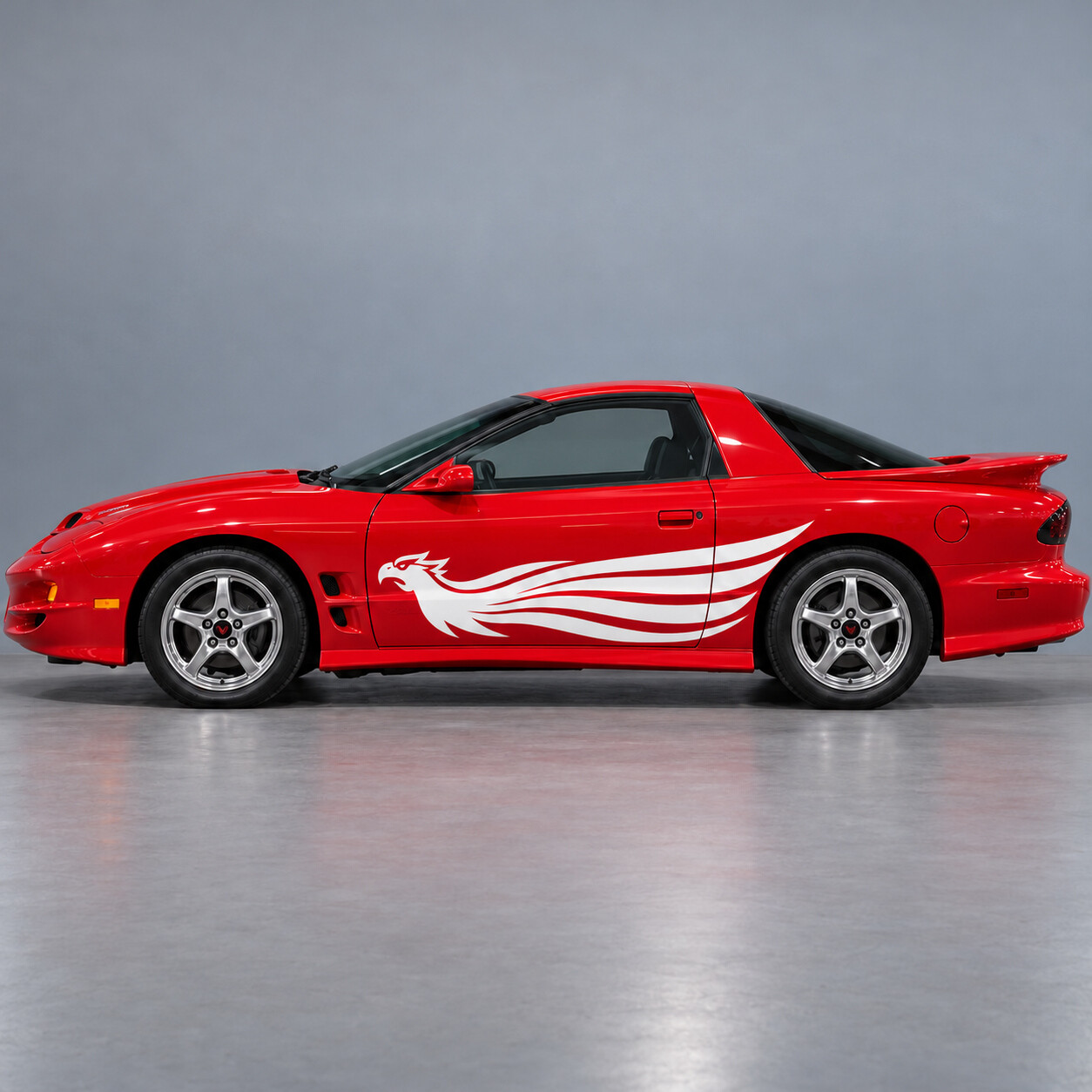 Pegatina vinilo lateral Phoenix Flight para Pontiac Firebird 2002