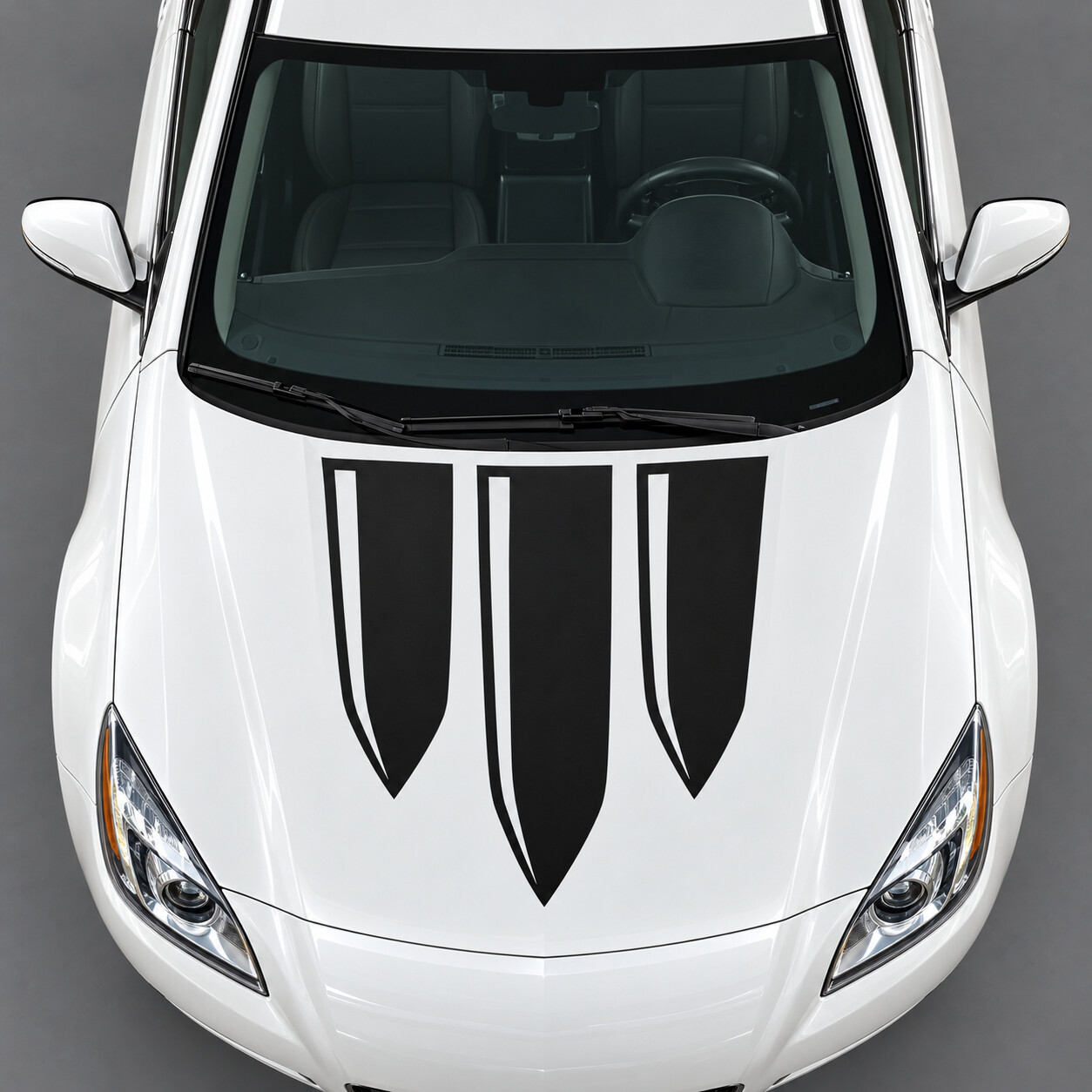 Calcomanía de vinilo para capó con tres hojas de escudo para Buick Regal GS 2012-2013
