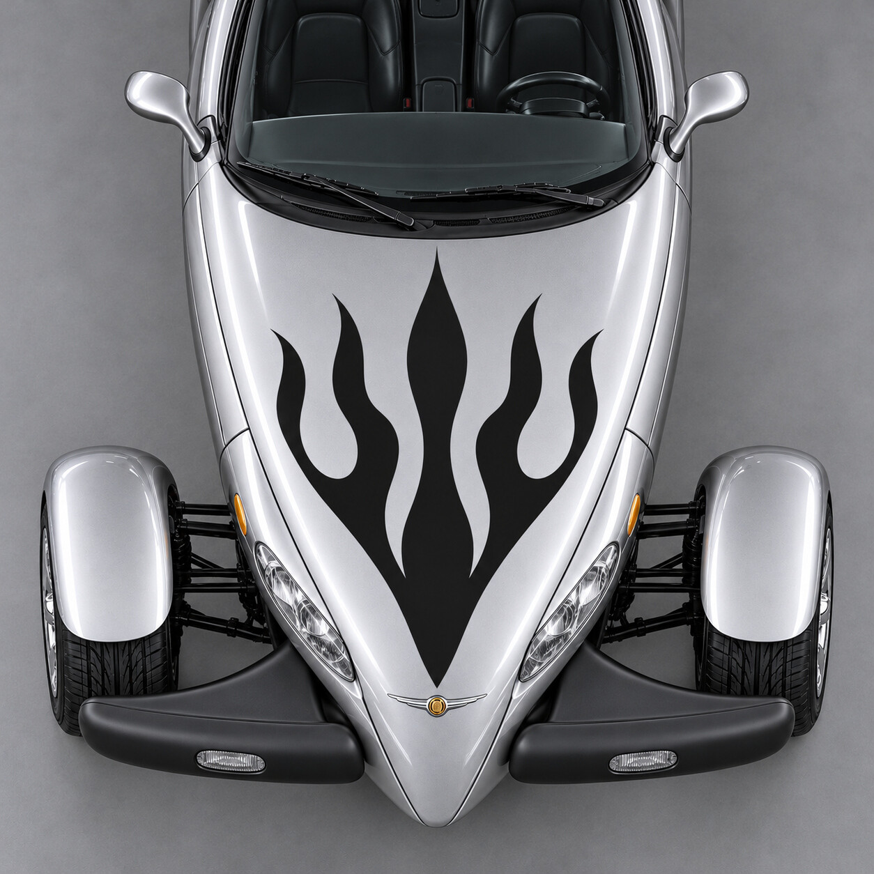 Adhesivo de vinilo con cinco llamas para capó, para Chrysler Prowler 2001-2002