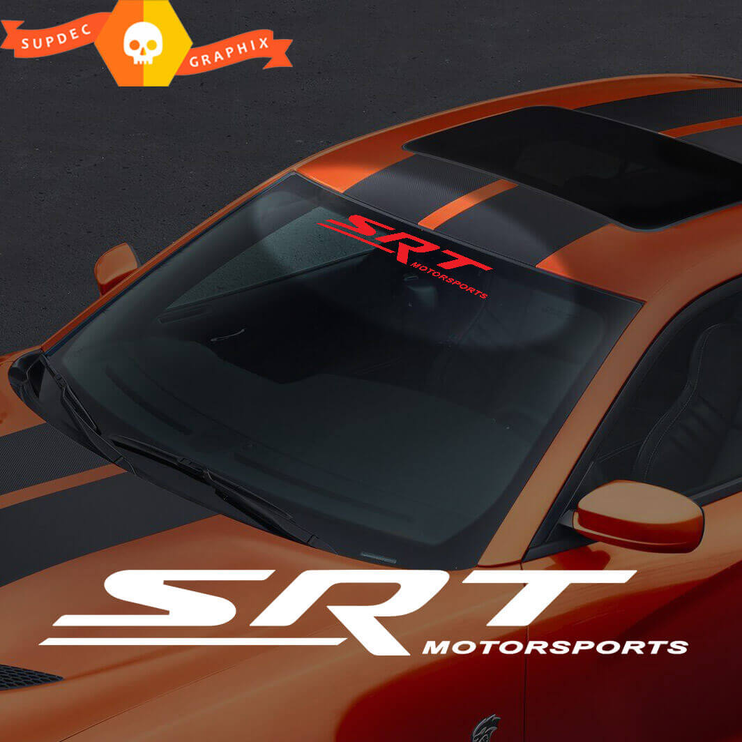 Vinilo adhesivo para parabrisas SRT Motorsports para Dodge Challenger Charger