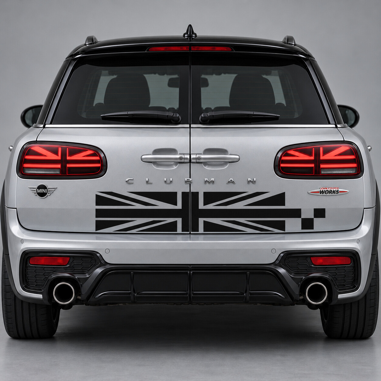Adhesivo Vinilo para Portón Trasero John Cooper Works Union Checker para MINI Clubman 2020