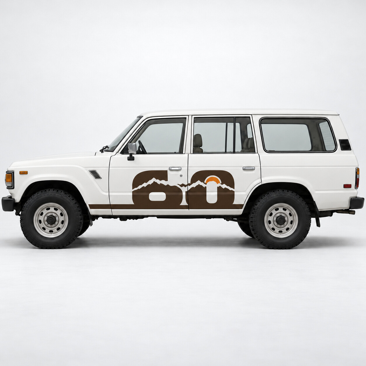 Etiqueta adhesiva de vinilo lateral Number Ridge para Toyota Land Cruiser FJ60 1981–1987