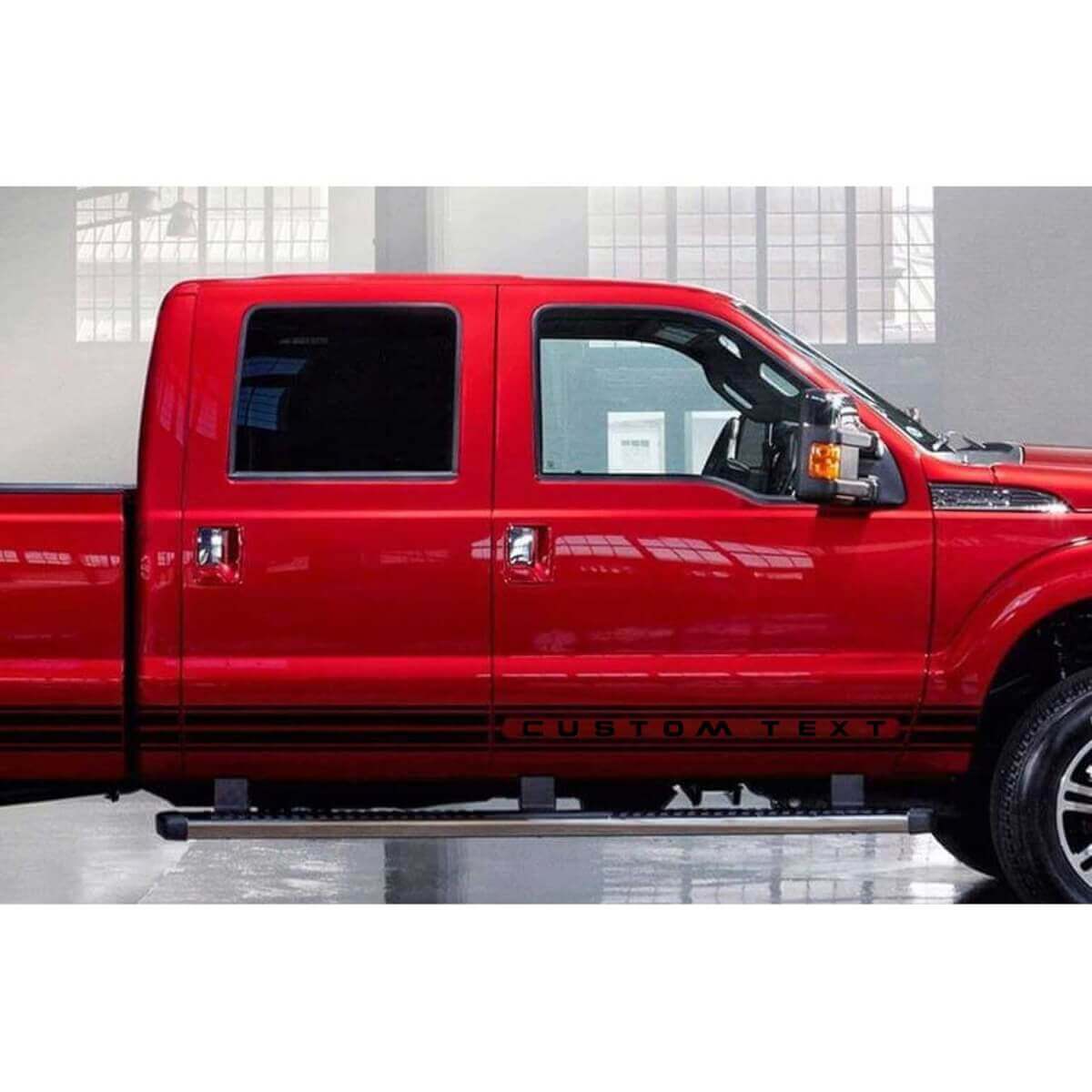 Calcomanía de vinilo con franjas de letras lateral para Musclecar F-250 Super Duty