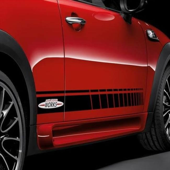Kit de vinilo de franjas laterales John Cooper Works para Mini Cooper R56 F56