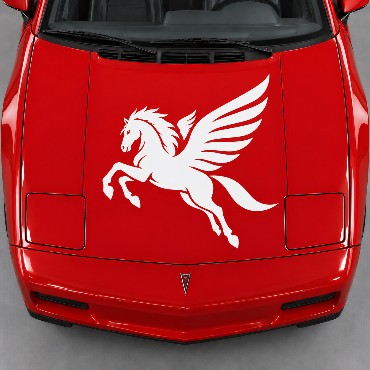 Pegasus Wing Sweep Calcomanía de Vinilo para Capó Pontiac Fiero GT Fastback 1986-1988