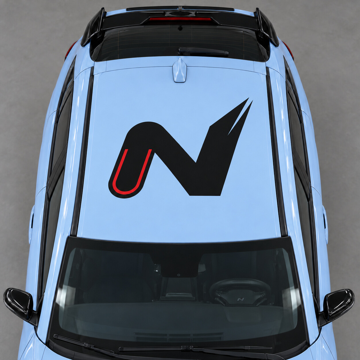Adhesivo de vinilo de techo N Apex para Hyundai Kona N 2022