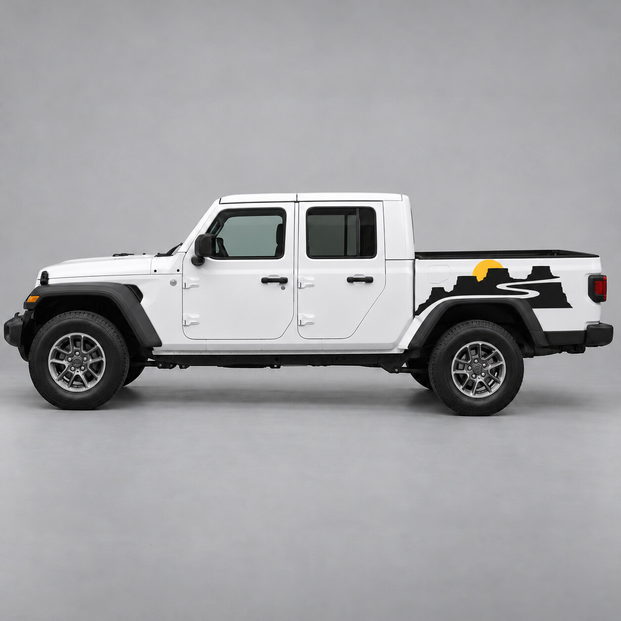Adhesivo de vinilo para laterales de cama Canyon Switchbacks para Jeep Gladiator Sport JT 2020–2026