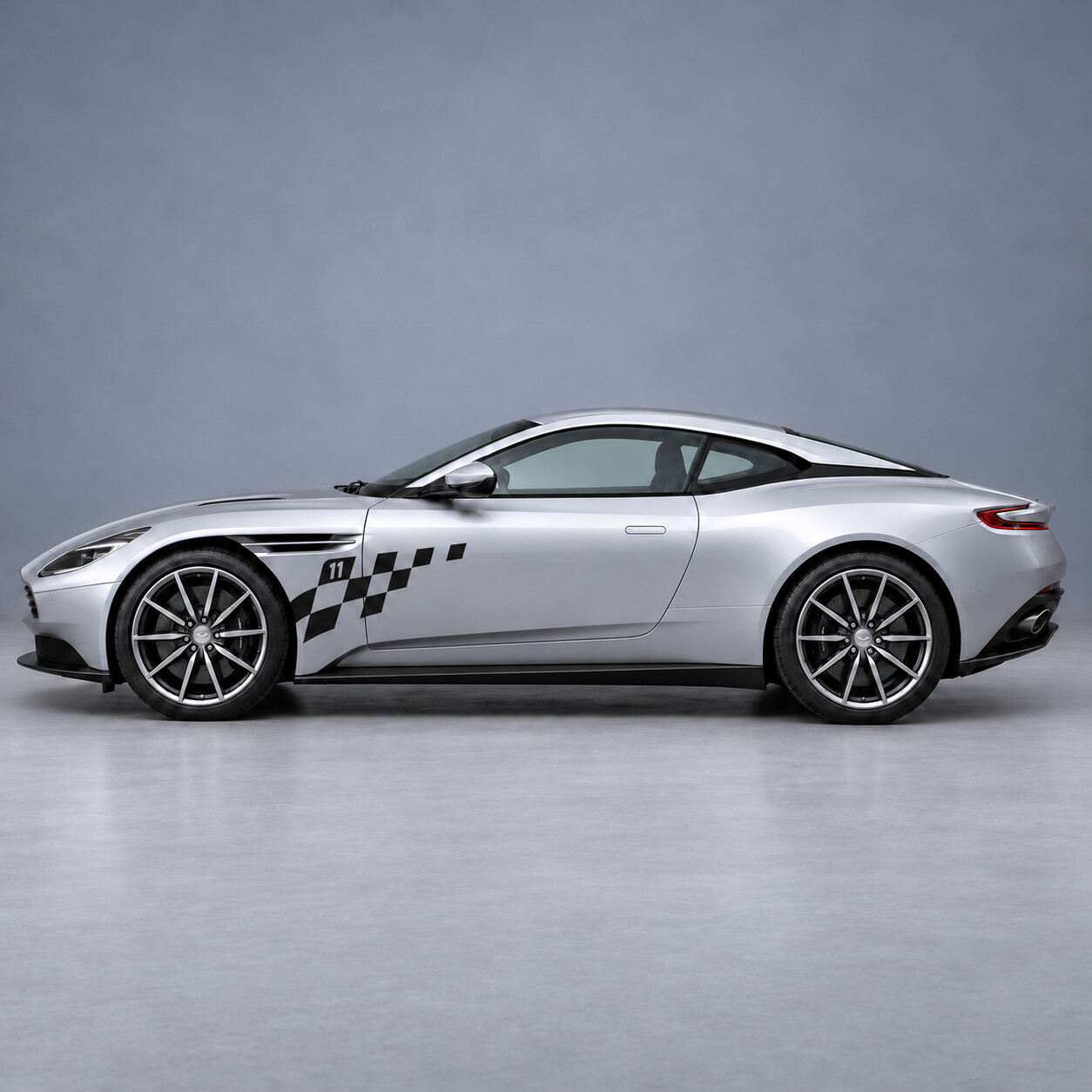 Calcomanía de vinilo para guardabarros delantero y puerta con diseño de plumas para Aston Martin DB11 V8 Coupé 1ª generación 2018–2023