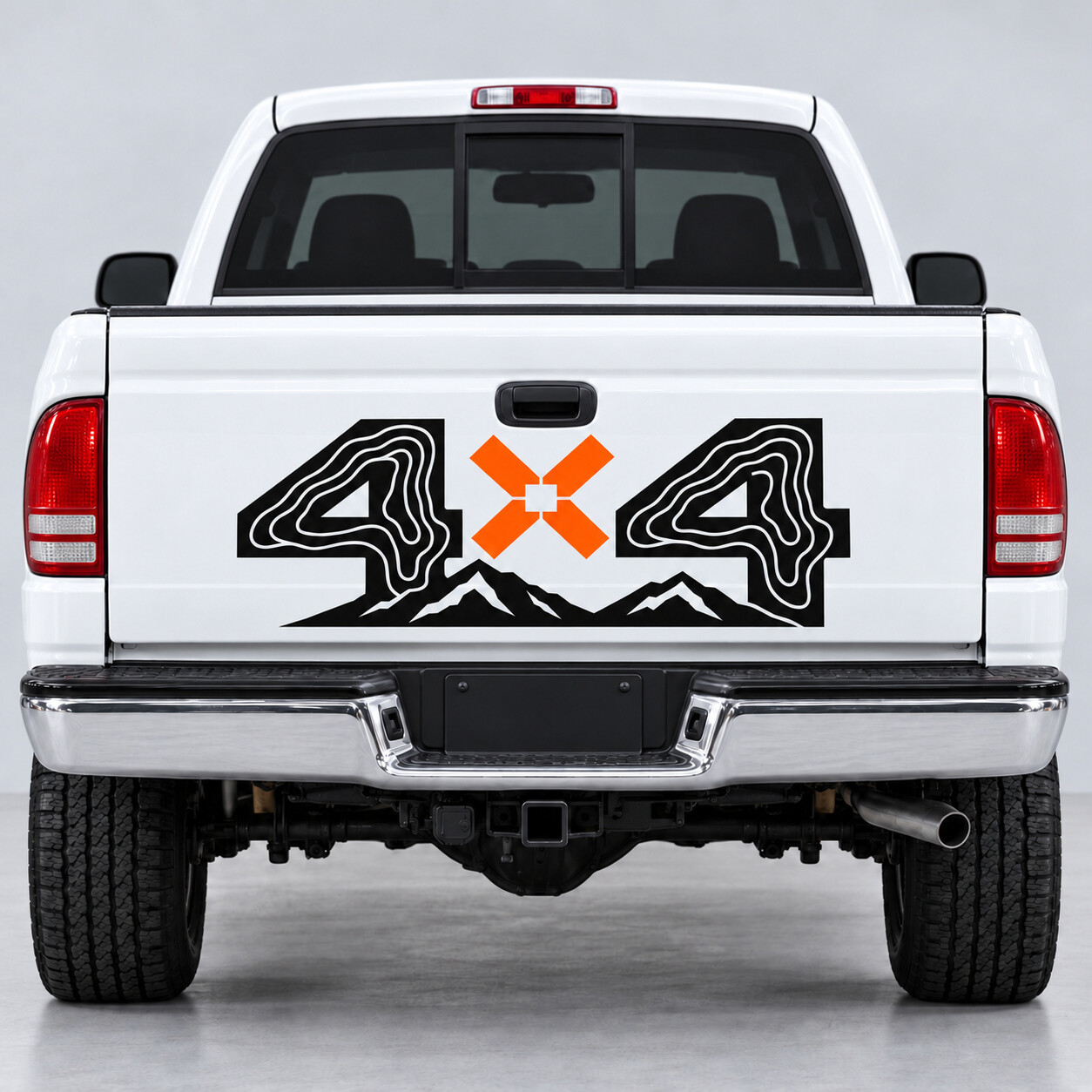 Adhesivo de vinilo para portón trasero Contour Four ruedas para Dodge Dakota Sport 4x4 Club Cab AN 1997–2004