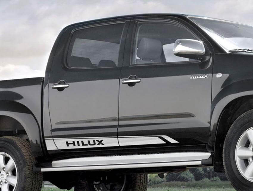 Kit de pegatinas vinílicas con franjas laterales de marca para Toyota Hilux SR5