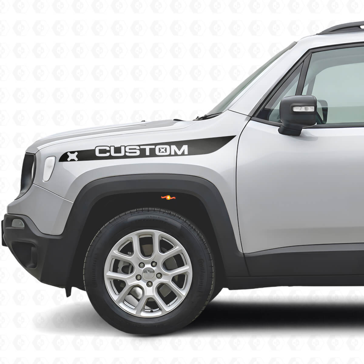 Kit de Vinilos de Rayas Personalizadas para Guardabarros Delantero para Jeep Renegade