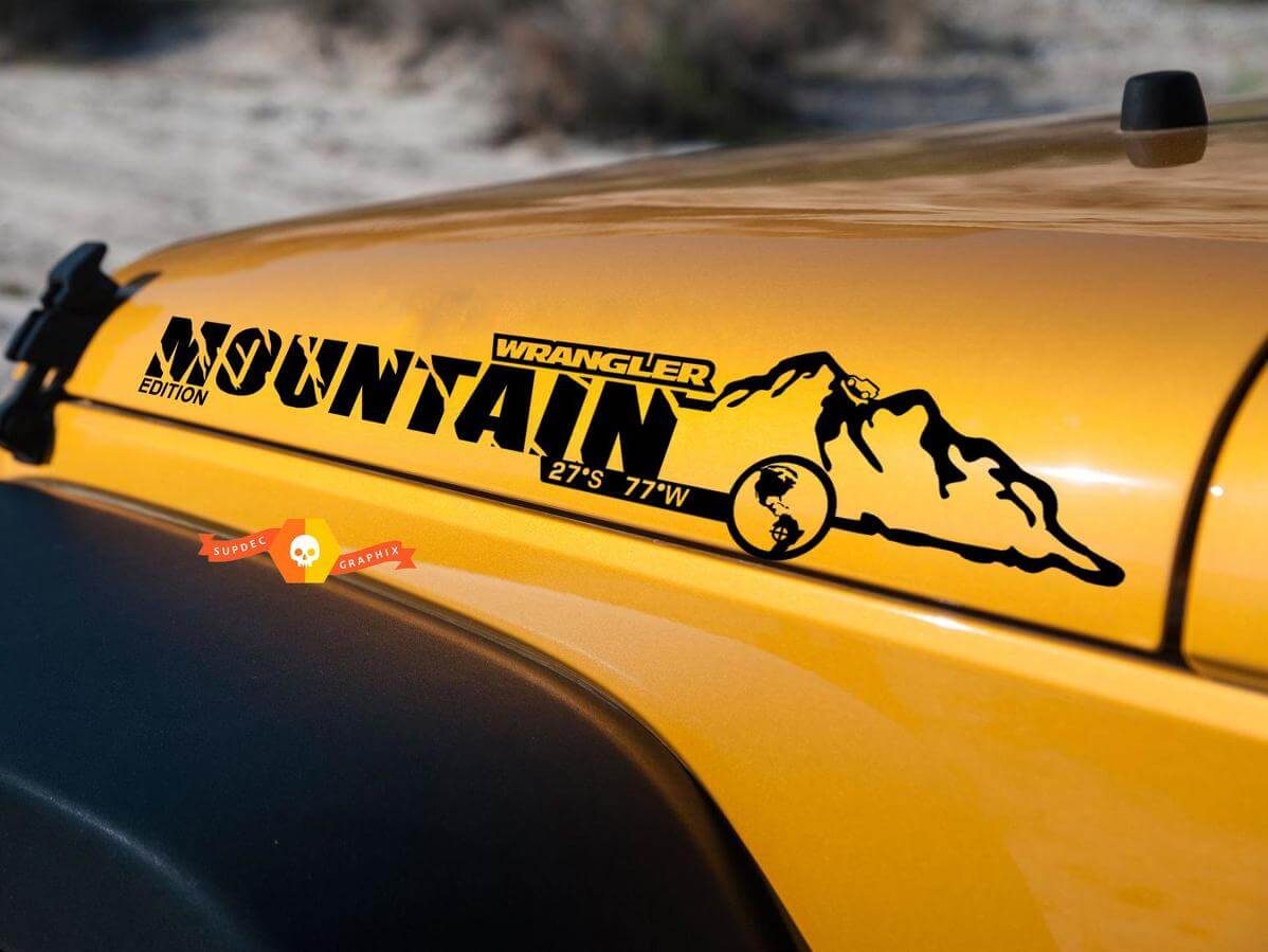 Kit de Vinilos para Capó Edición Montaña para Jeep Wrangler JK JKU