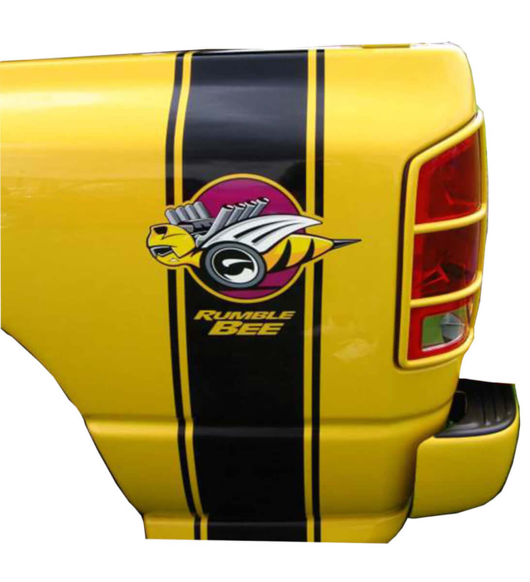 Sólo el lado del conductor Rumble Bee Truck pegatinas calcomanías Dodge RAM + abejas de bonificación gratis
