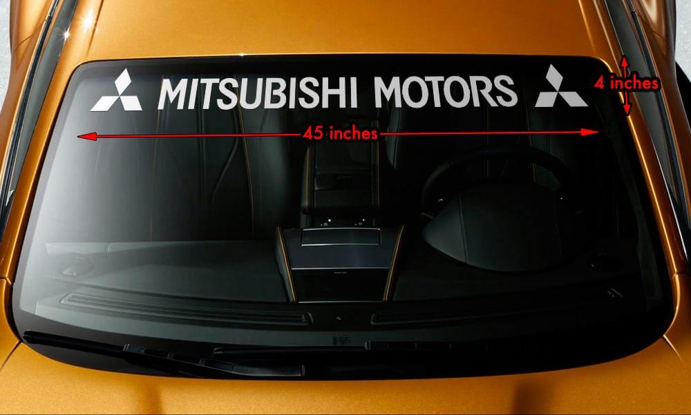 MITSUBISHI MOTORS TRES DIAMANTES Parabrisas Banner Vinilo Calcomanía 45