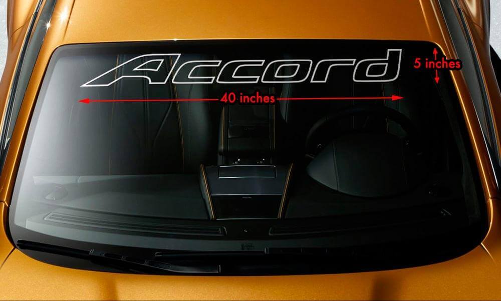 Vinilo adhesivo de banda para parabrisas Accord Outline para Honda Accord