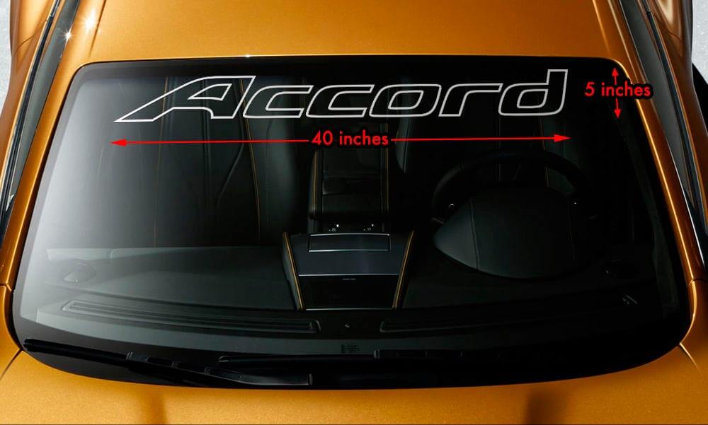 HONDA ACCORD OUTLINE Parabrisas Banner Vinilo Premium Calcomanía 40