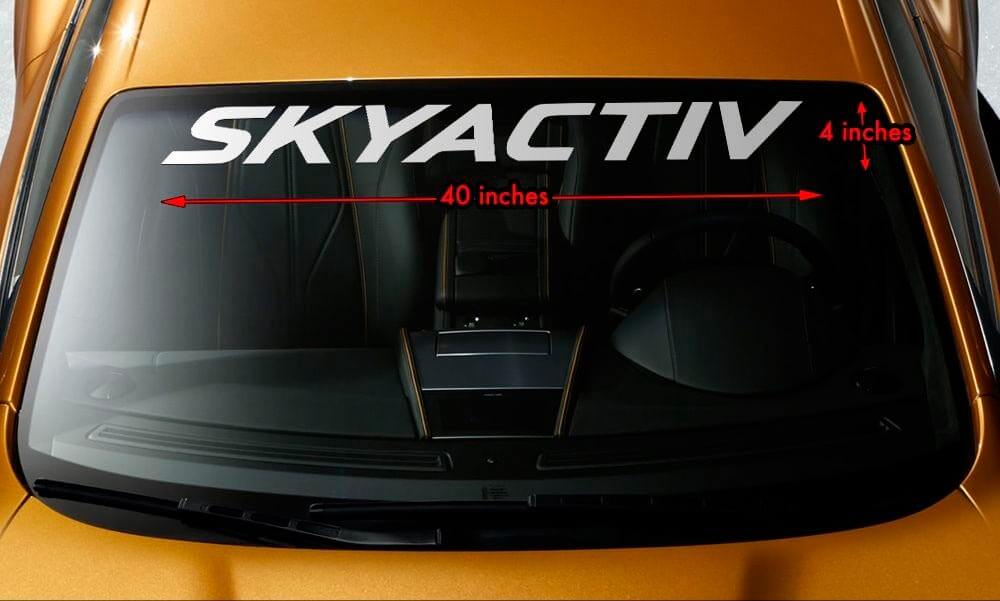 MAZDA SKYACTIV Parabrisas Banner Vinilo de larga duración Premium Calcomanía 40