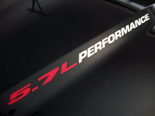 5.7L PERFORMANCE (par) Calcomanías adhesivas de vinilo para capó emblema logo Hemi Vortec
