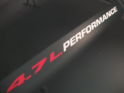 Kit de calcomanías de vinilo para capó de alto rendimiento 4.7L para Jeep Grand Cherokee WJ