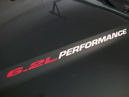Calcomanías de vinilo para capó de alto rendimiento 6.2L para Chevrolet Camaro SS LS3 2010-2012