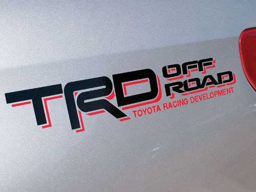 Calcomanías de vinilo estilo Off Road TRD para panel cuarteado Toyota Tacoma Tundra
