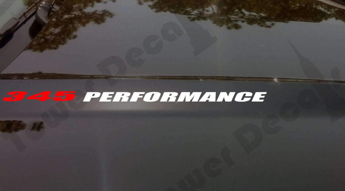 Juego de calcomanías de vinilo para capó 345 Performance para Dodge Ram Charger y Magnum