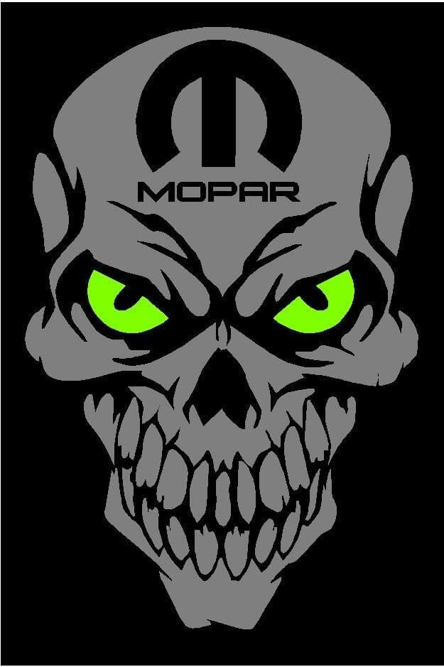 Calcomanía de vinilo estilo Skull Mopar para Dodge Charger Challenger Ram Dart