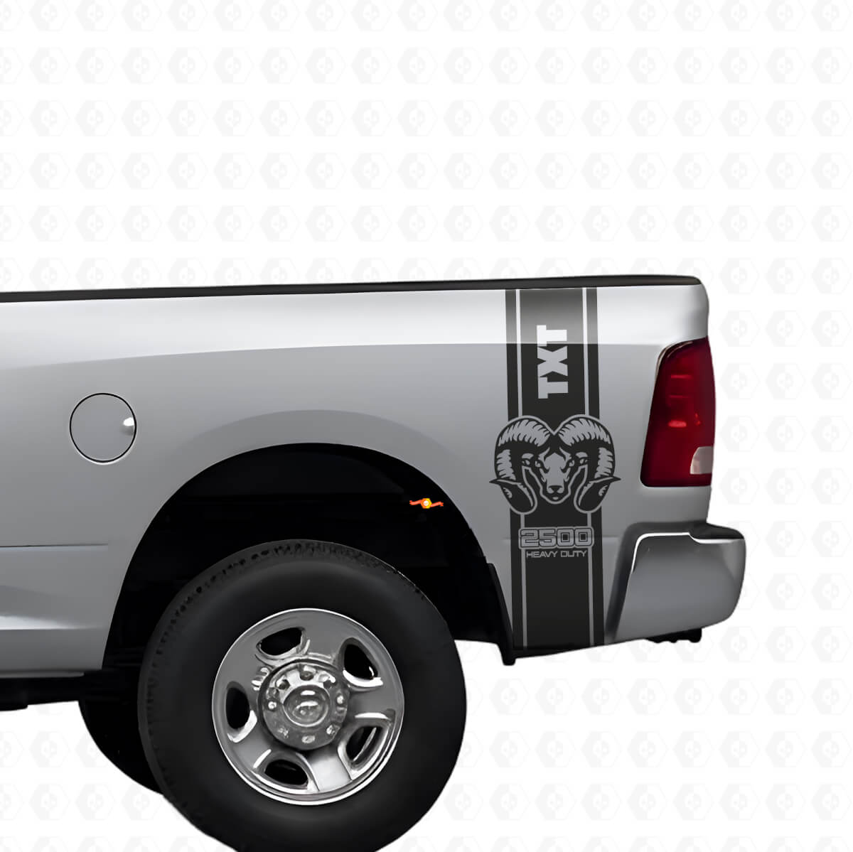 Kit de calcomanías de vinilo con franjas laterales traseras personalizadas Hemi para Dodge Ram 1500 2500