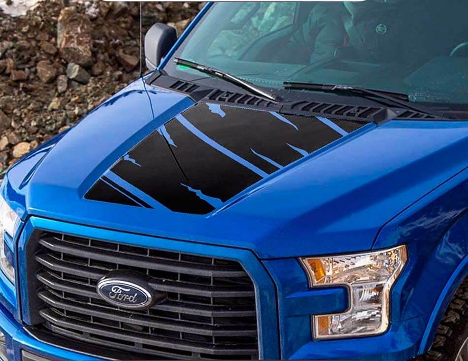 Ford F-150 2015-2016 F150 Predator gráficos de capó calcomanía con franja lateral
