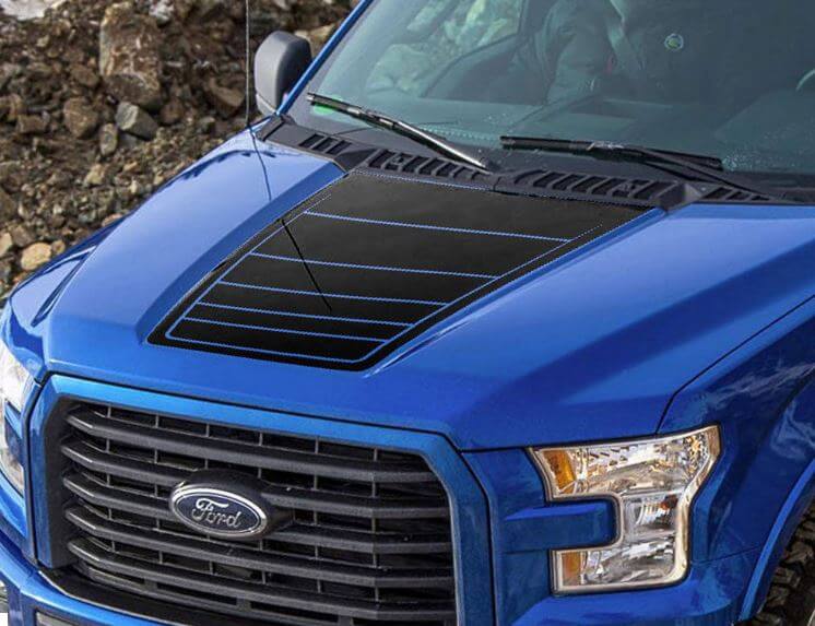 Ford F-150 2015-2016 F150 gráficos de capó calcomanía de raya lateral 3