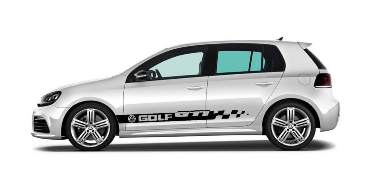 Kit de Calcomanías de Vinilo con Rayas Laterales para Volkswagen Golf GTI