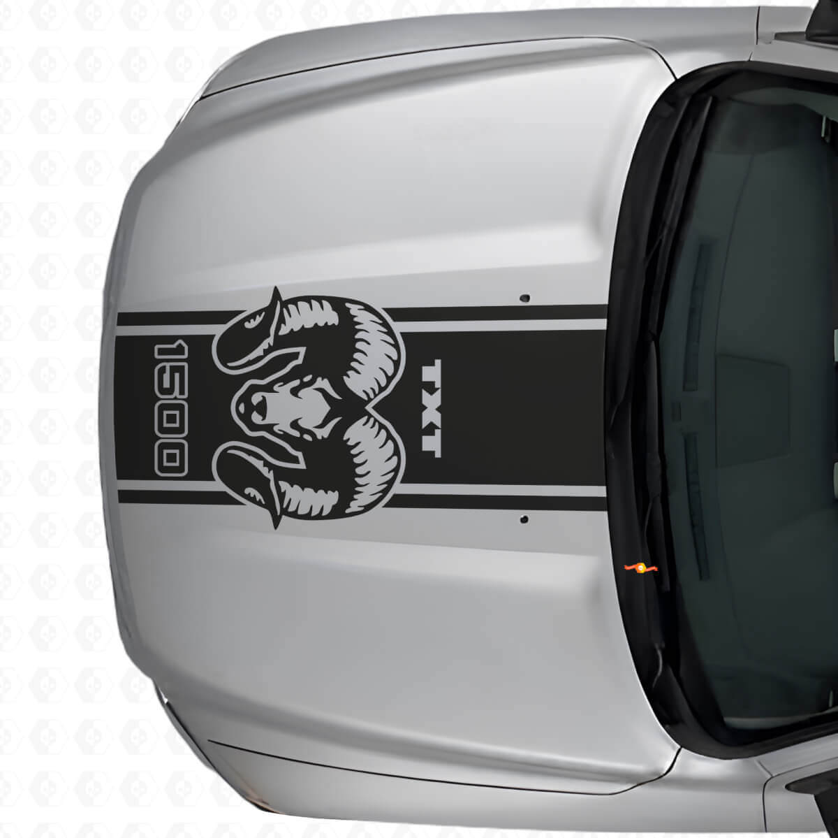 Vinilo adhesivo personalizado con franja para capó Hemi para Dodge Ram 1500 2500