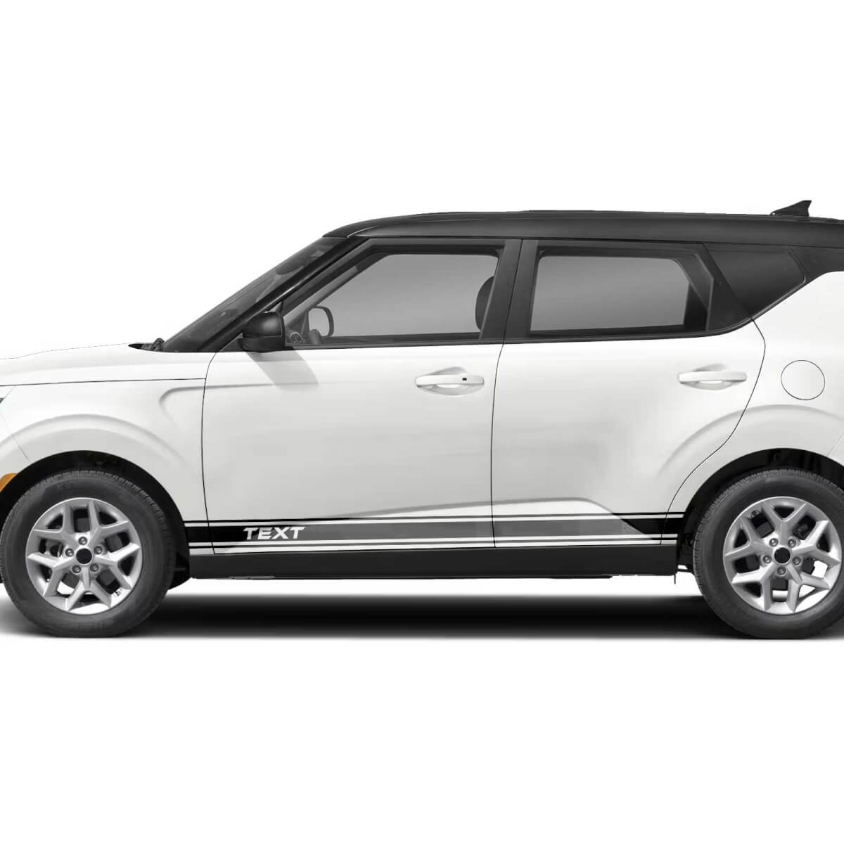 Calcomanías gráficas de rayas de carreras para puertas laterales para KIA SOUL
