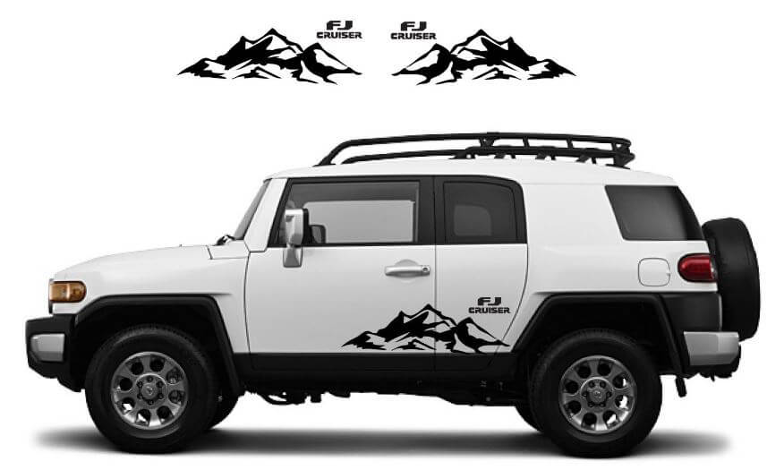 Kit de vinilo para puerta lateral de la gama montañosa para Toyota FJ Cruiser