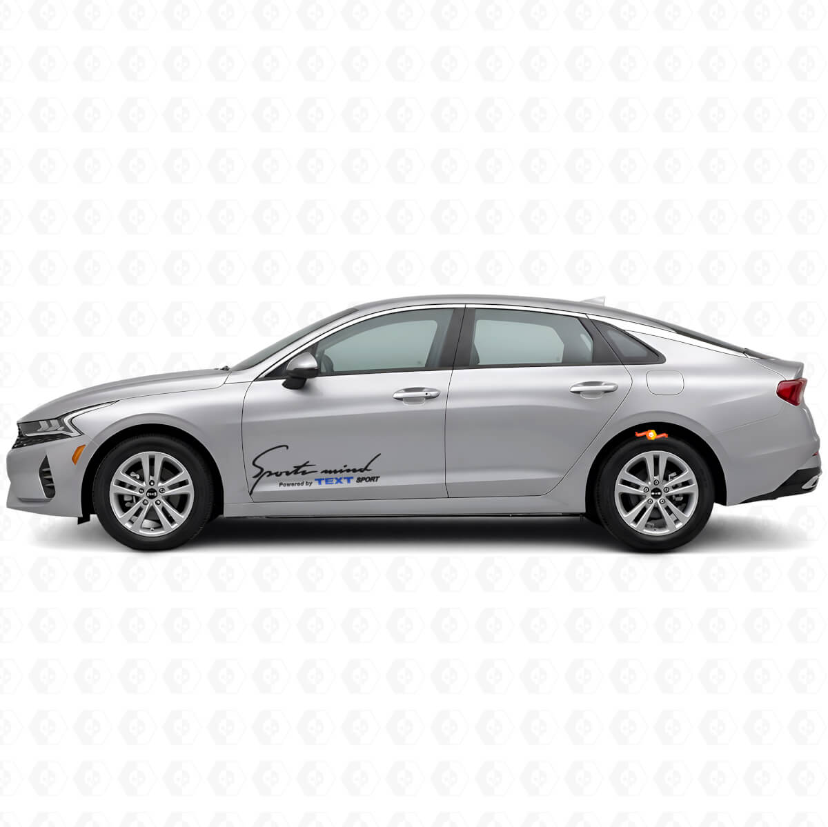 Conjunto de calcomanías deportivas Sport Side Powered by Kia para vehículos Kia