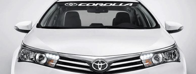 Adhesivo de vinilo para parabrisas modelo Corolla para Toyota Corolla