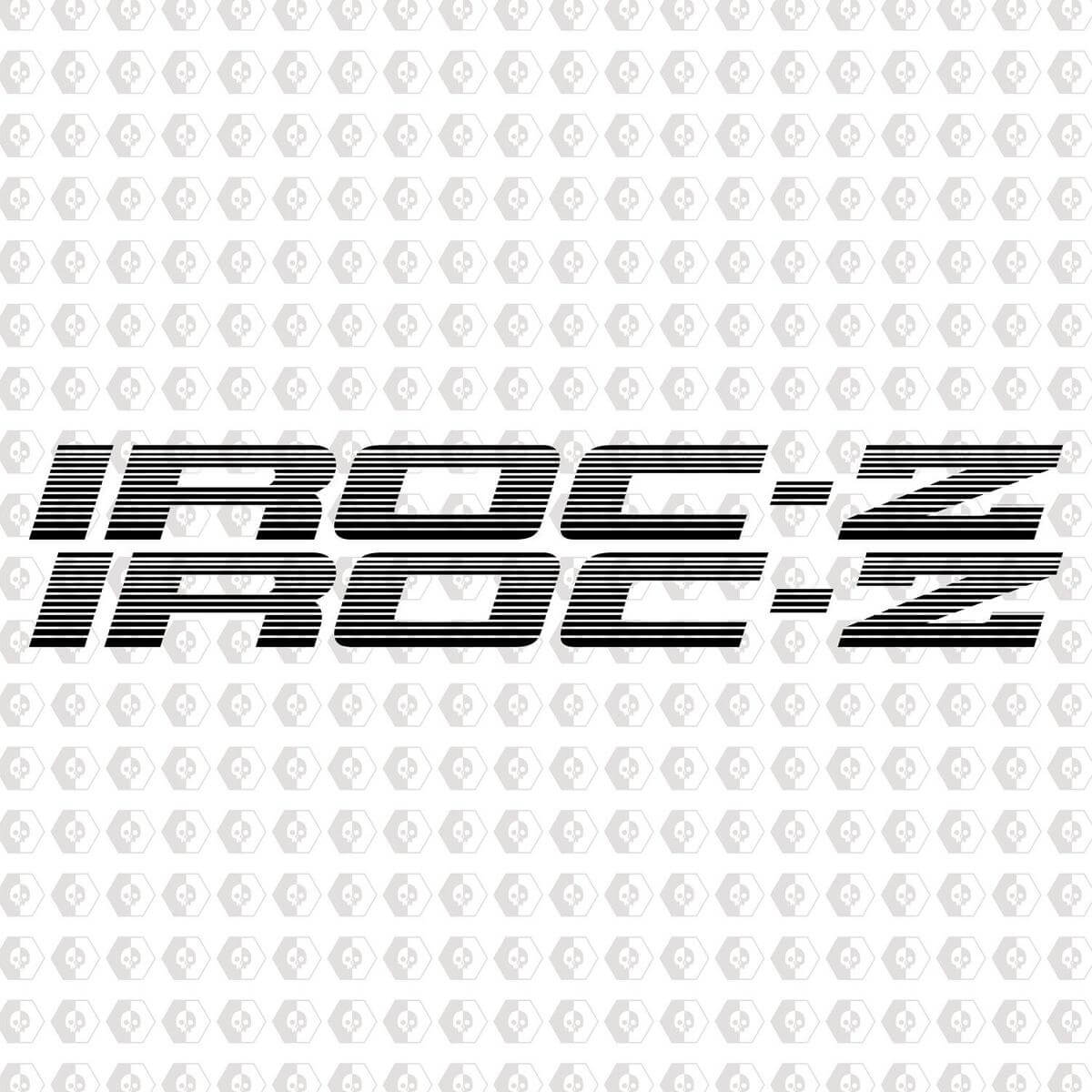 Juego de calcomanías de vinilo para el lateral de la puerta IROC-Z para Chevrolet Camaro