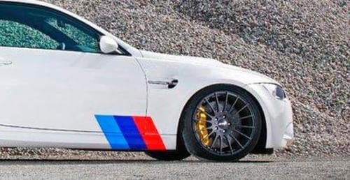 Kit de pegatinas vinilo de banda lateral M Performance para BMW